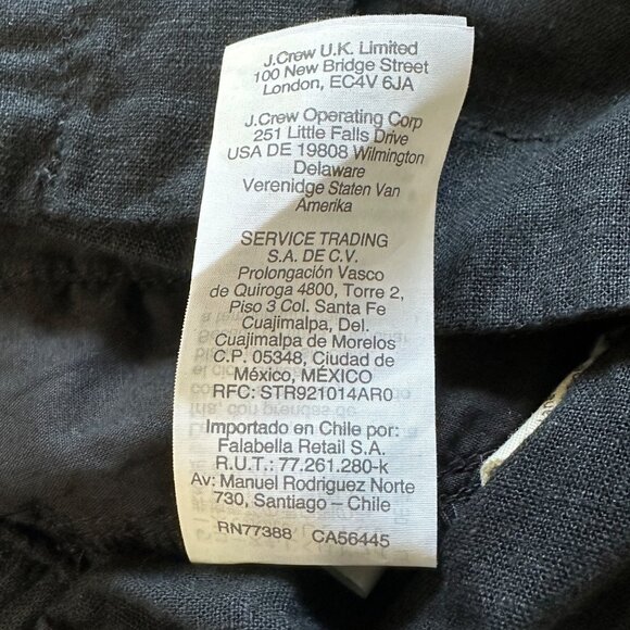 Madewell black linen blend women's size 2 paper bag waist pockets belted shorts - Picture 8 of 9